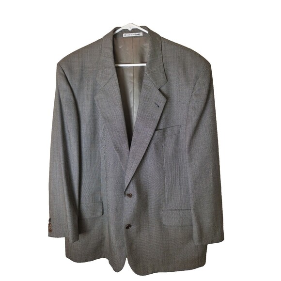 Hugo Boss Blazer Men's Gray Wool Herringbone 2 Button Sports Jacket